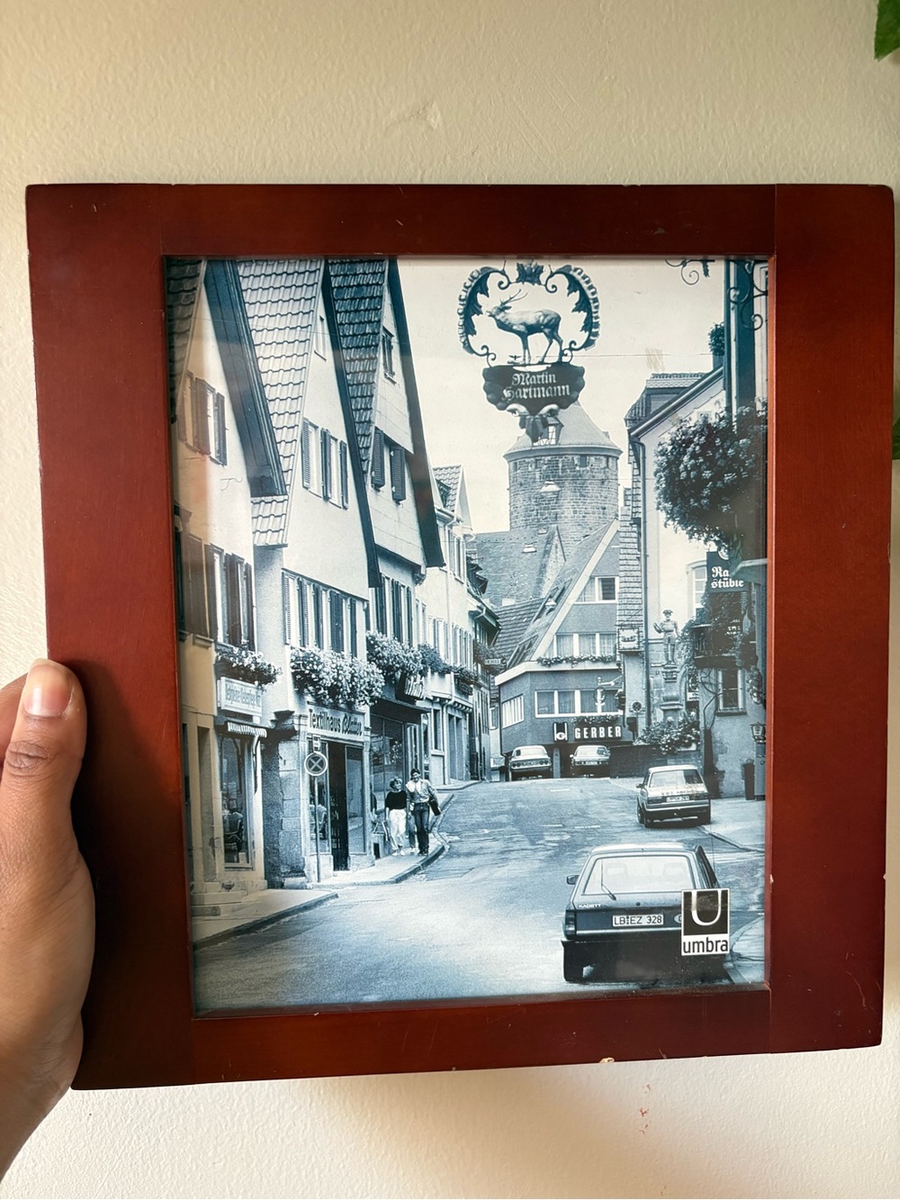 Umbra Mahogany Red Wood Picture Frame - Simple Panel Design